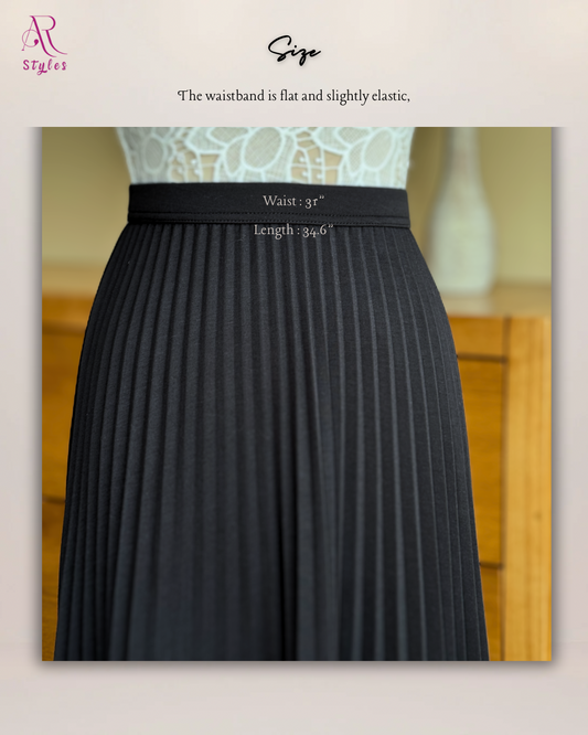Bonded Sunray A-Line Pleated Skirt