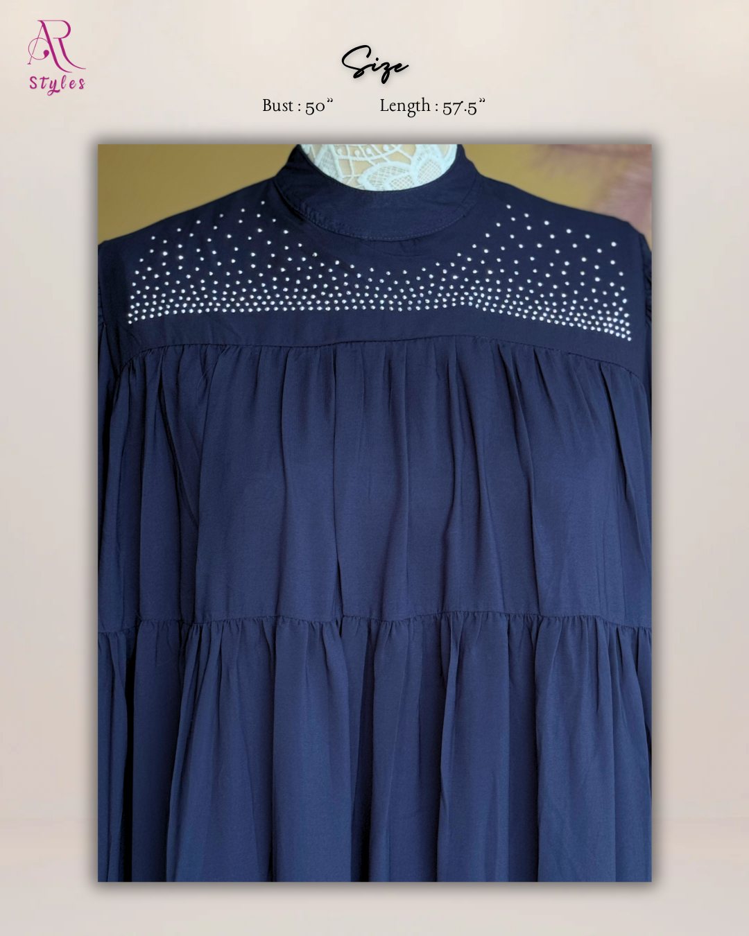 Rhinestones Flowy Maxi Dress