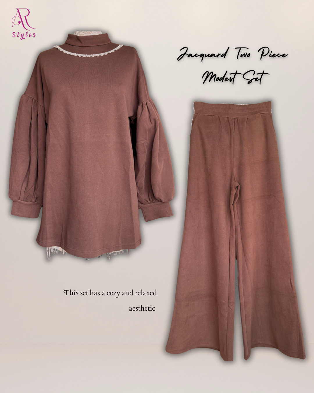 Jacquard Two Piece Modest Wear Set