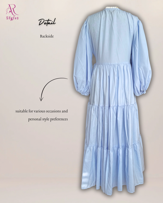 Glamia Plain Ruffle Dress