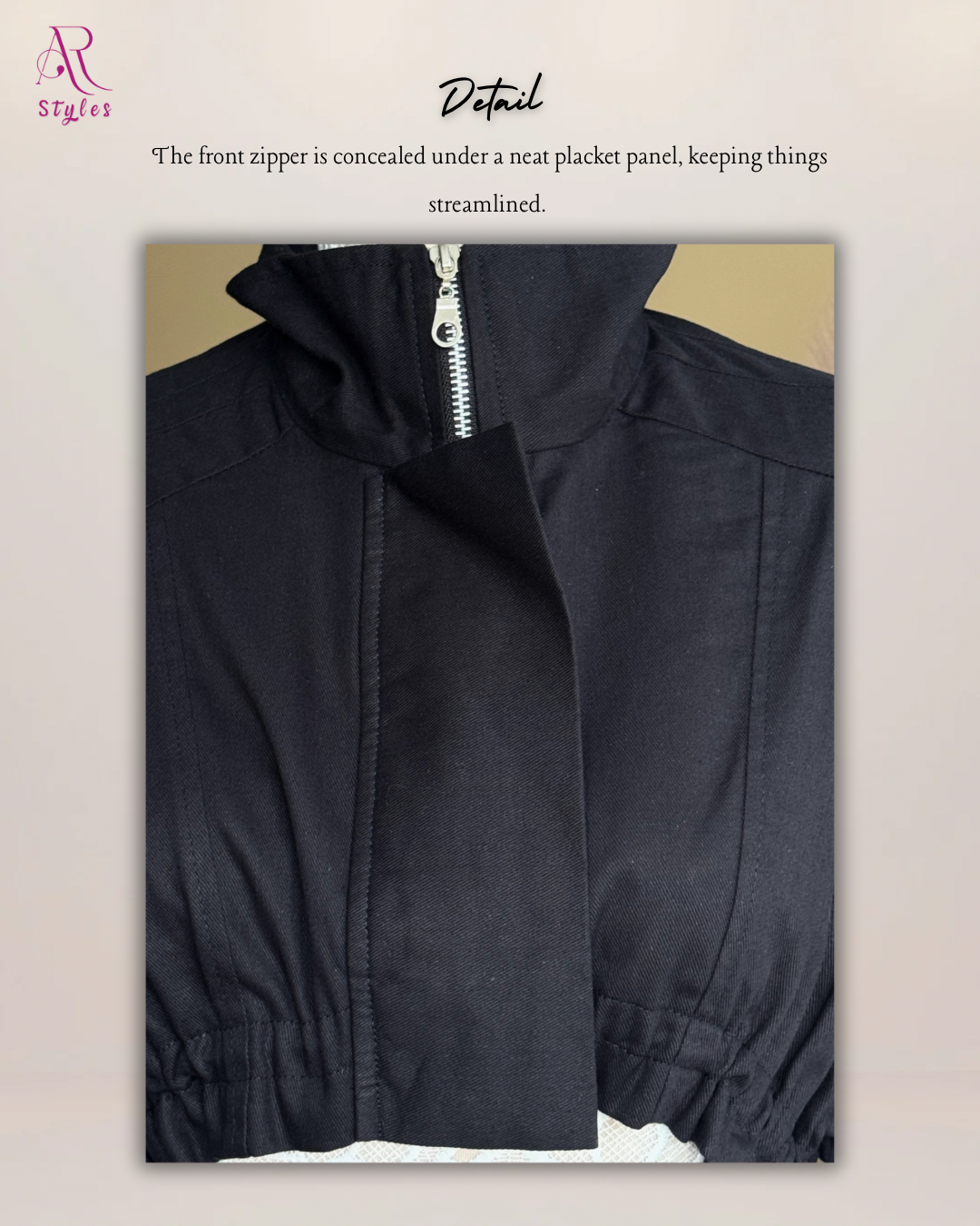 Crop Stand Collar Jacket