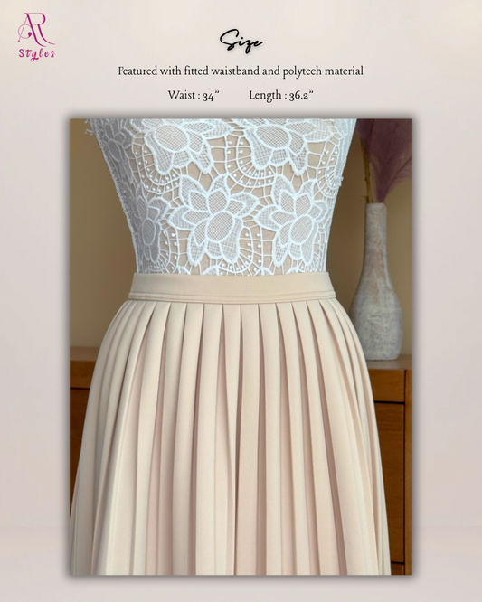 Box A-Line Pleats Skirt