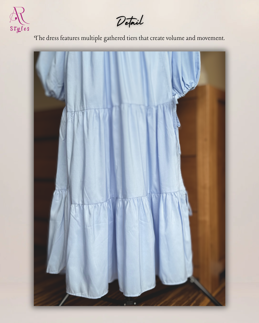 Glamia Plain Ruffle Dress