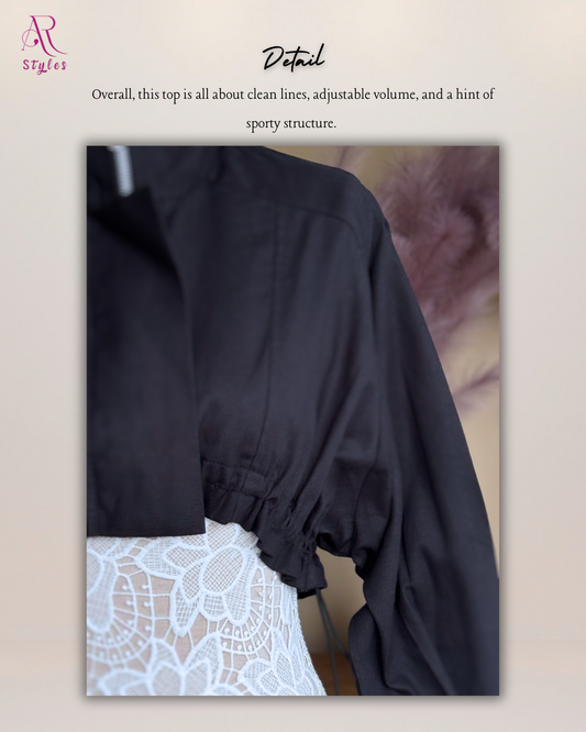 Crop Stand Collar Jacket