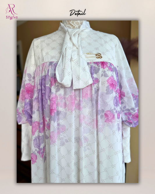 Purple Floral Maxi Dress