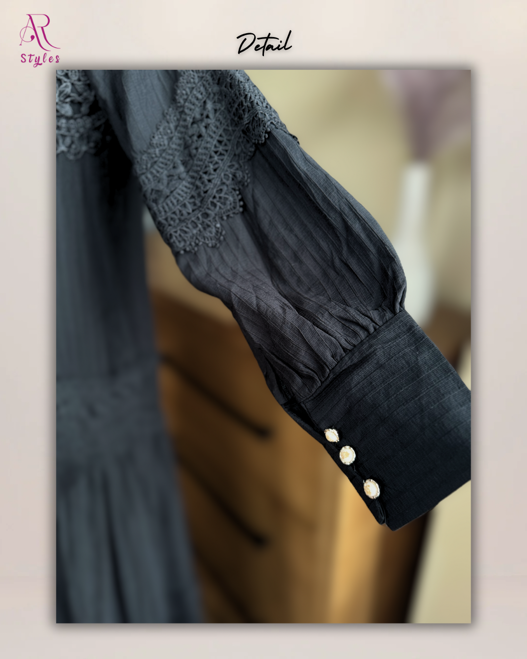 Lace Middle Button Dress