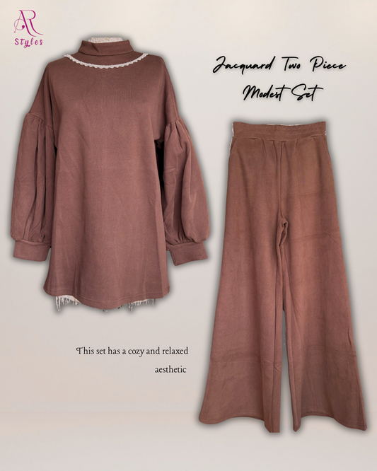 Jacquard Two Piece Modest Wear Set
