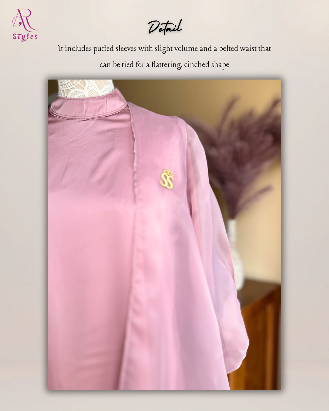 Organdy Blush Pink Kaftan