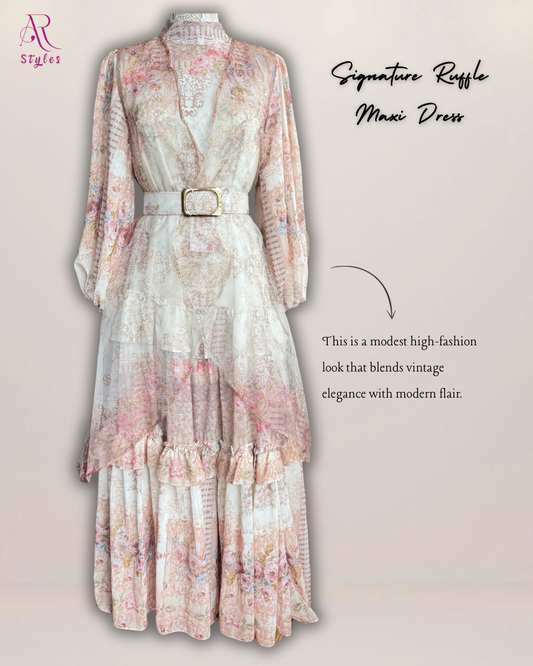 Signature Ruffle Maxi Dress