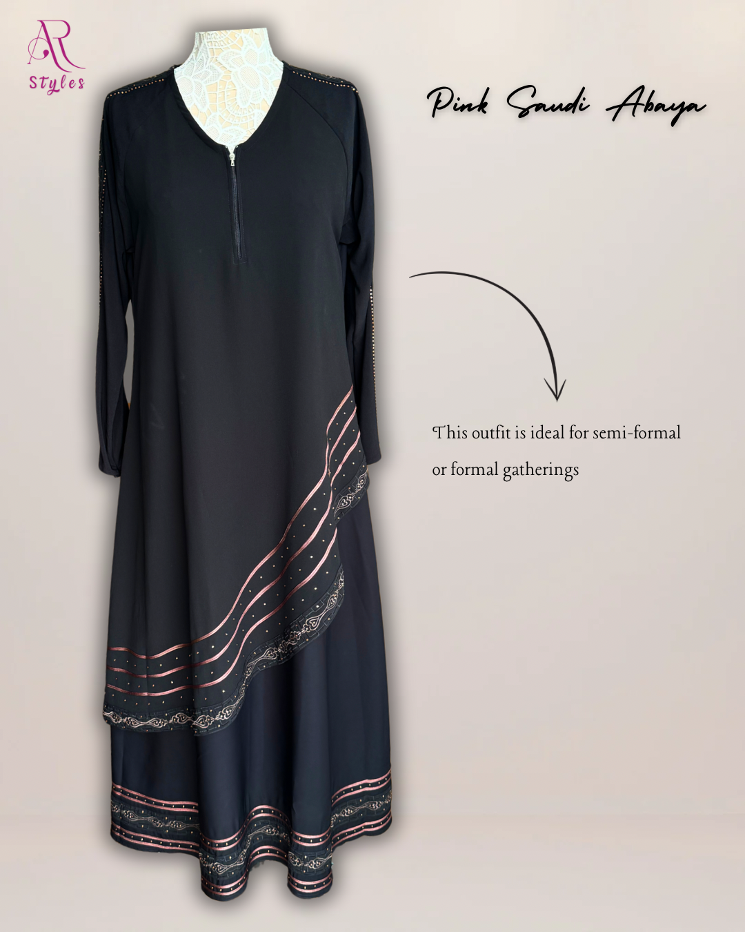 Saudi Pink Abaya
